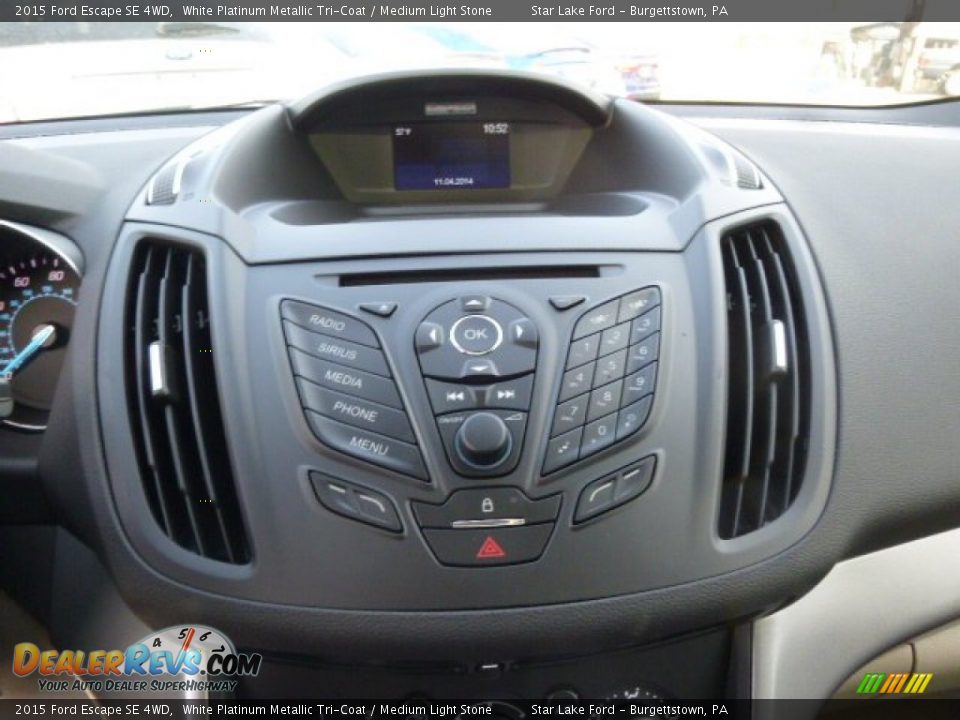 2015 Ford Escape SE 4WD White Platinum Metallic Tri-Coat / Medium Light Stone Photo #15