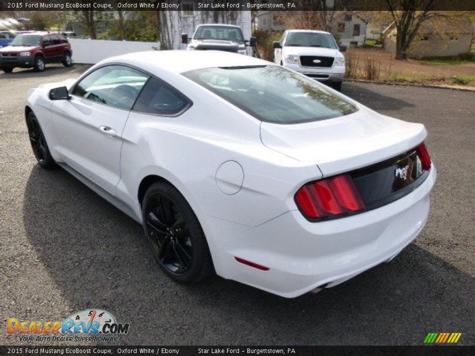 2015 Ford Mustang EcoBoost Coupe Oxford White / Ebony Photo #7