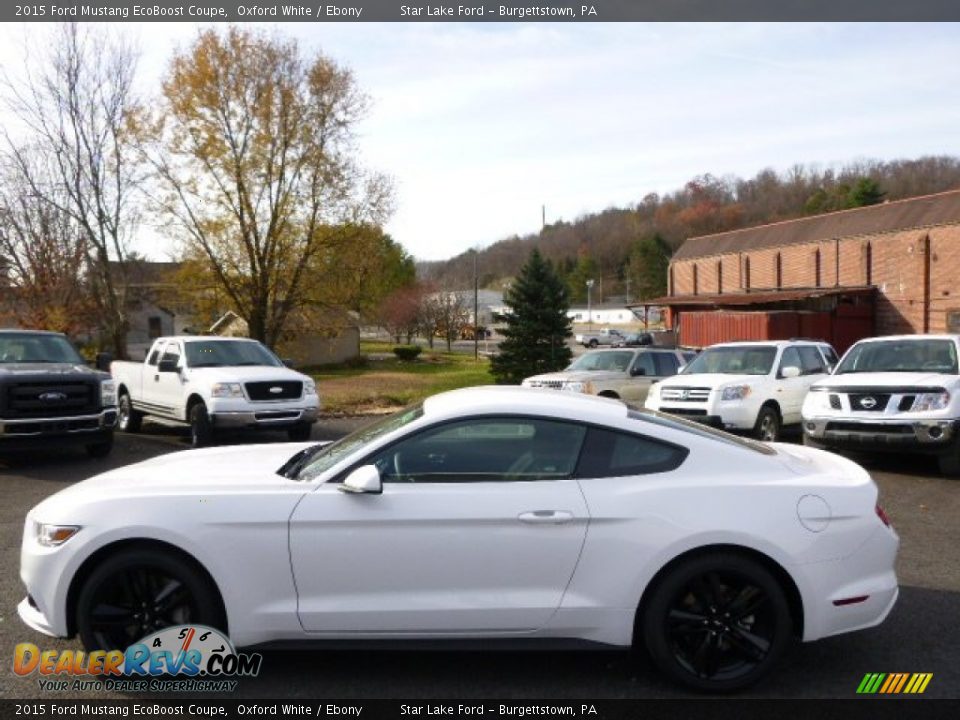 2015 Ford Mustang EcoBoost Coupe Oxford White / Ebony Photo #8