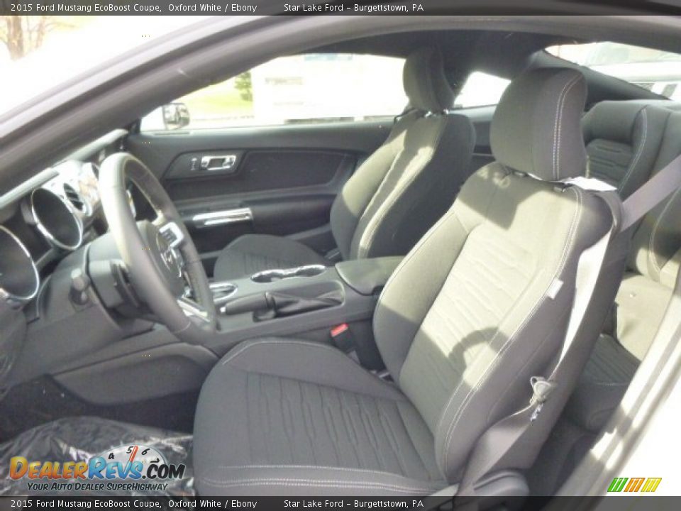Front Seat of 2015 Ford Mustang EcoBoost Coupe Photo #10