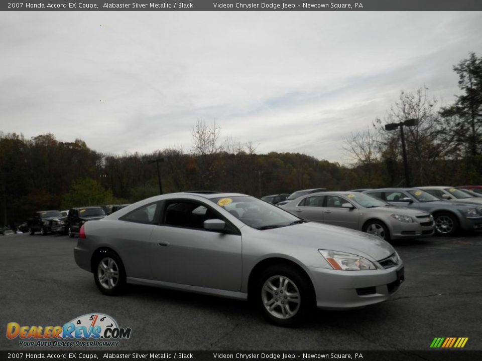 2007 Honda Accord EX Coupe Alabaster Silver Metallic / Black Photo #1