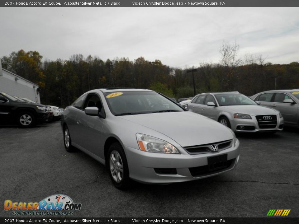 2007 Honda Accord EX Coupe Alabaster Silver Metallic / Black Photo #4