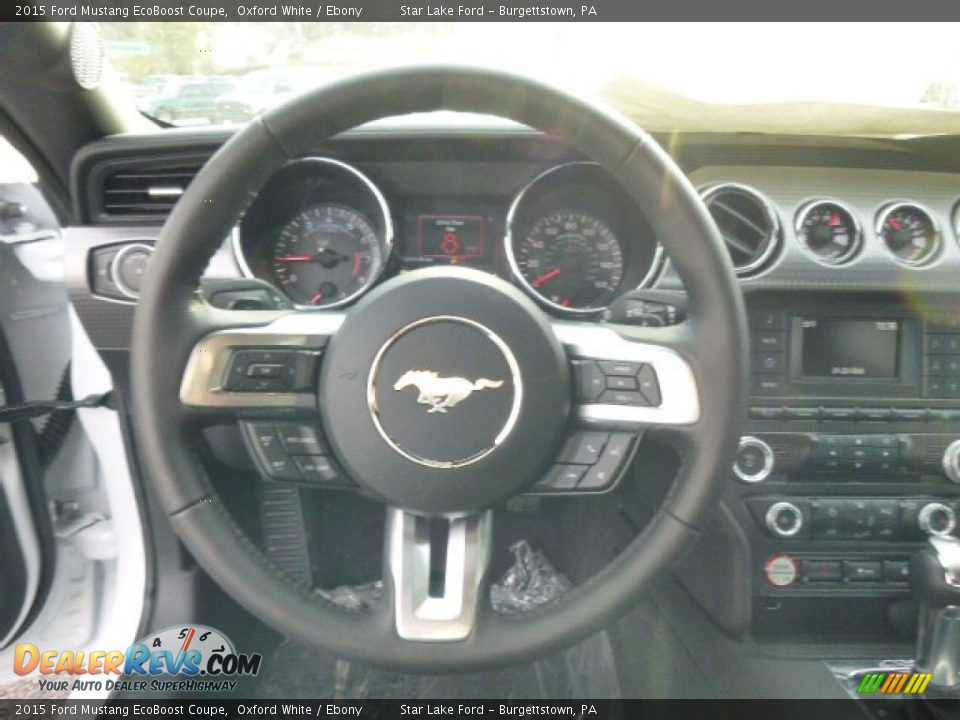 2015 Ford Mustang EcoBoost Coupe Steering Wheel Photo #18