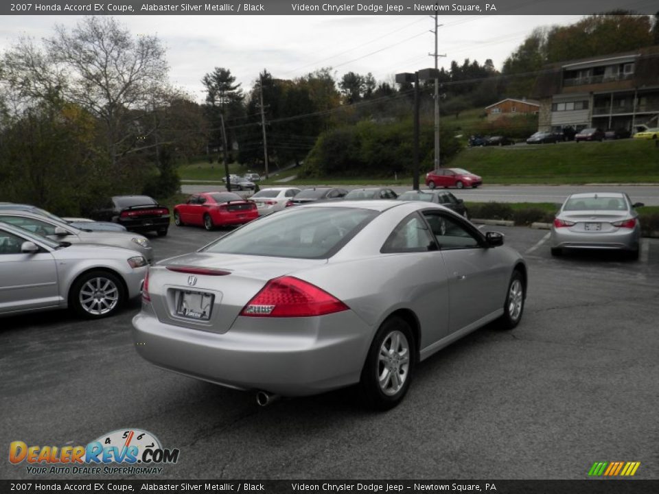2007 Honda Accord EX Coupe Alabaster Silver Metallic / Black Photo #6