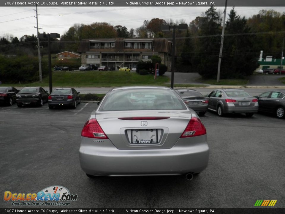 2007 Honda Accord EX Coupe Alabaster Silver Metallic / Black Photo #7