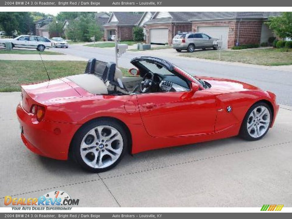 2004 BMW Z4 3.0i Roadster Bright Red / Dark Beige Photo #1