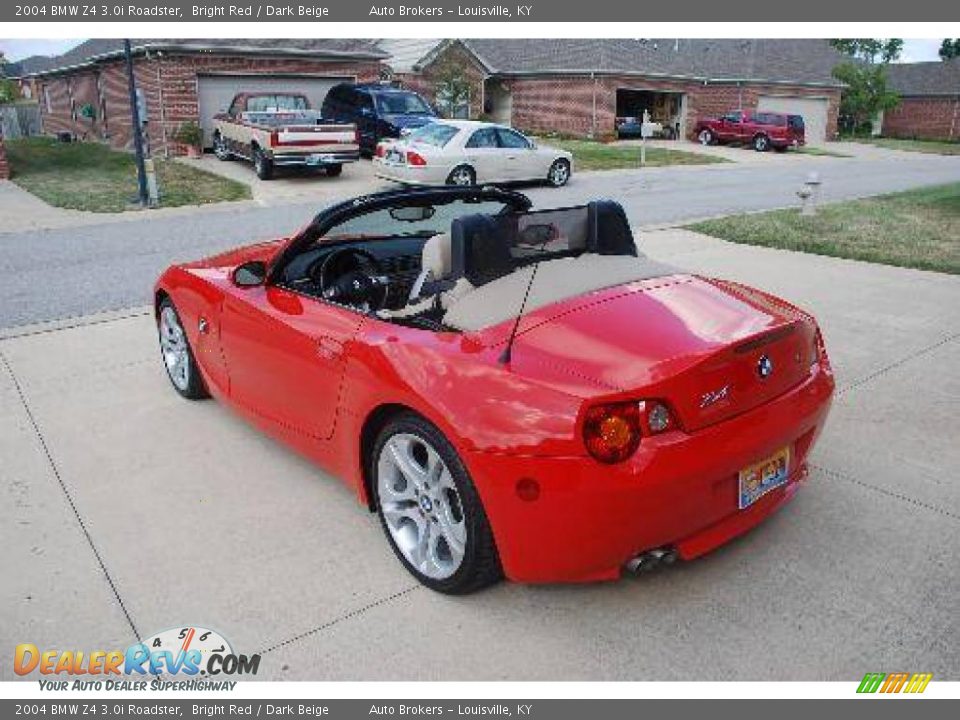 2004 BMW Z4 3.0i Roadster Bright Red / Dark Beige Photo #2