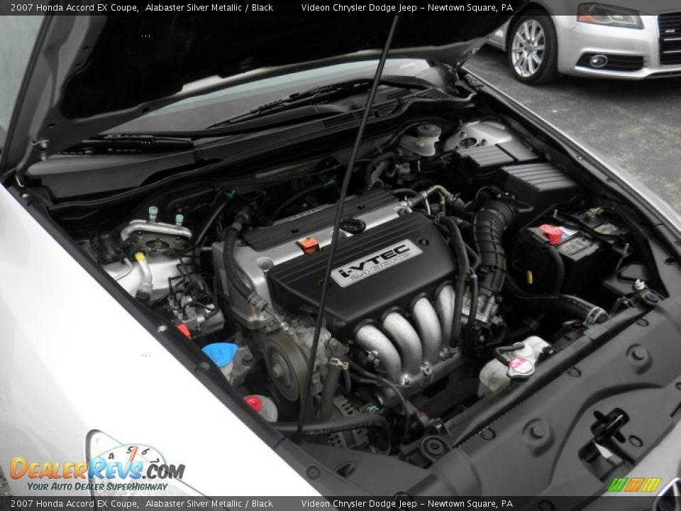 2007 Honda Accord EX Coupe Alabaster Silver Metallic / Black Photo #14