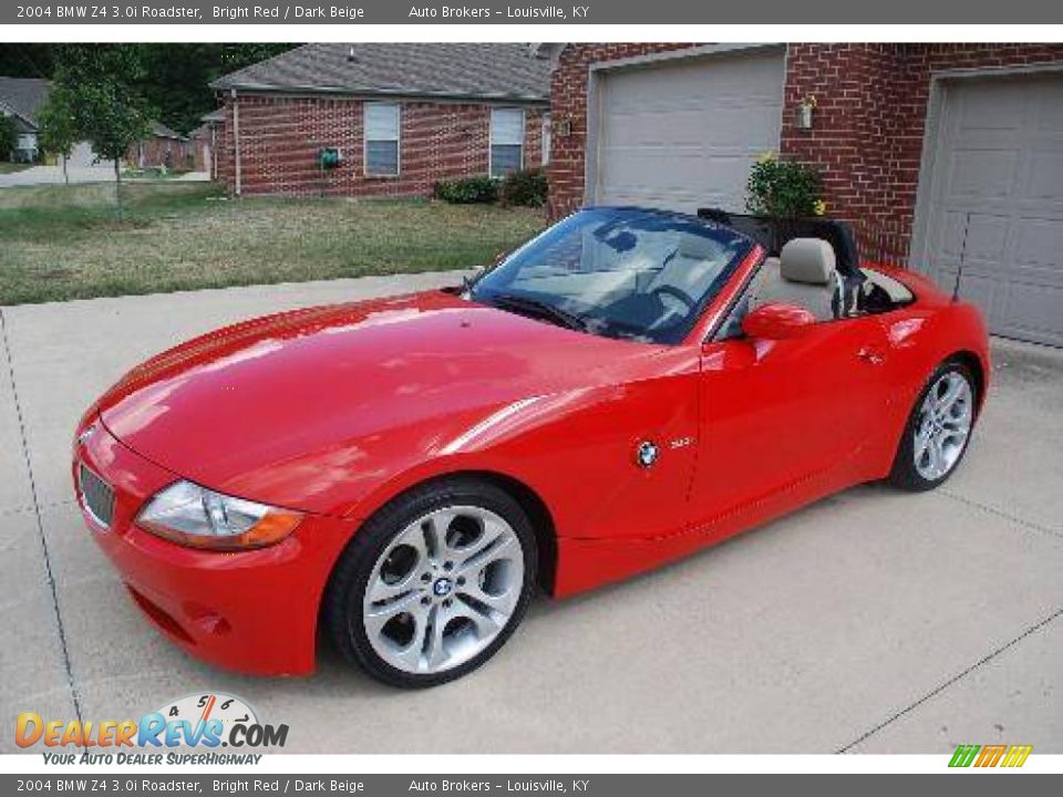 2004 BMW Z4 3.0i Roadster Bright Red / Dark Beige Photo #3