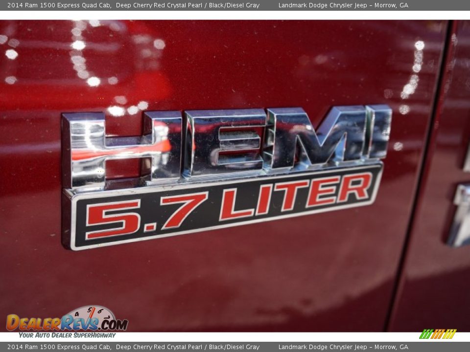 2014 Ram 1500 Express Quad Cab Deep Cherry Red Crystal Pearl / Black/Diesel Gray Photo #6