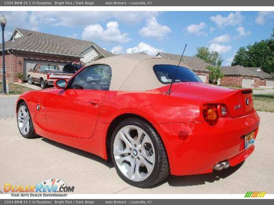 2004 BMW Z4 3.0i Roadster Bright Red / Dark Beige Photo #6