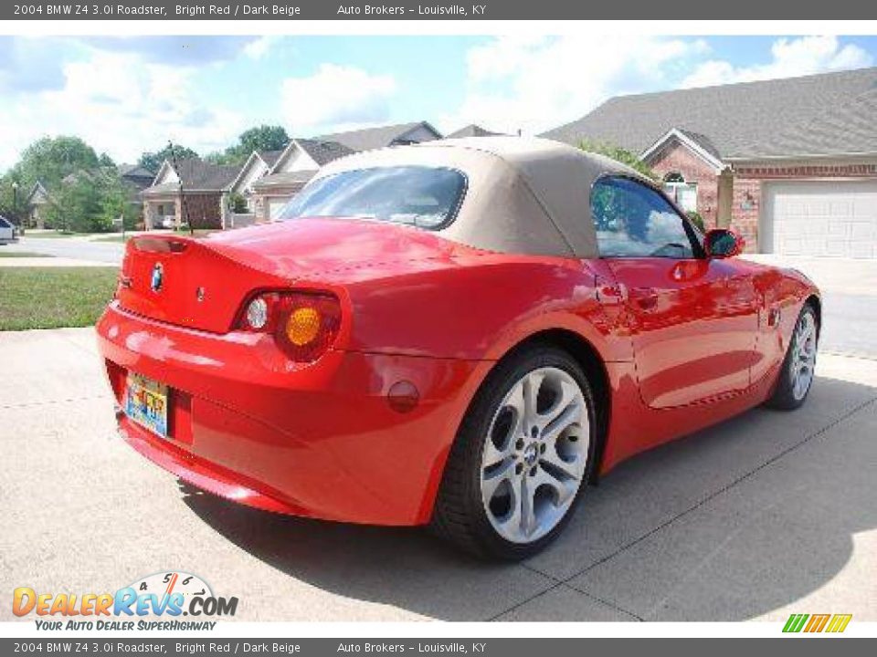 2004 BMW Z4 3.0i Roadster Bright Red / Dark Beige Photo #7