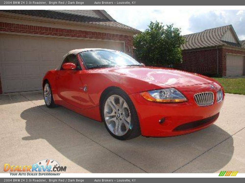 2004 BMW Z4 3.0i Roadster Bright Red / Dark Beige Photo #8