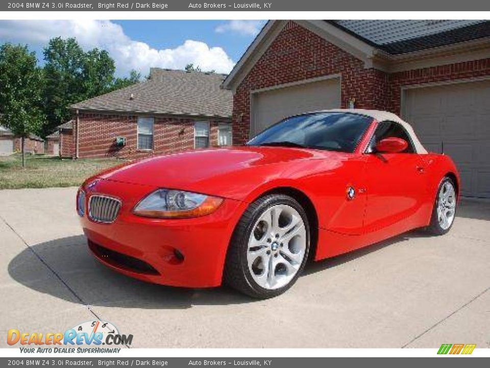2004 BMW Z4 3.0i Roadster Bright Red / Dark Beige Photo #9