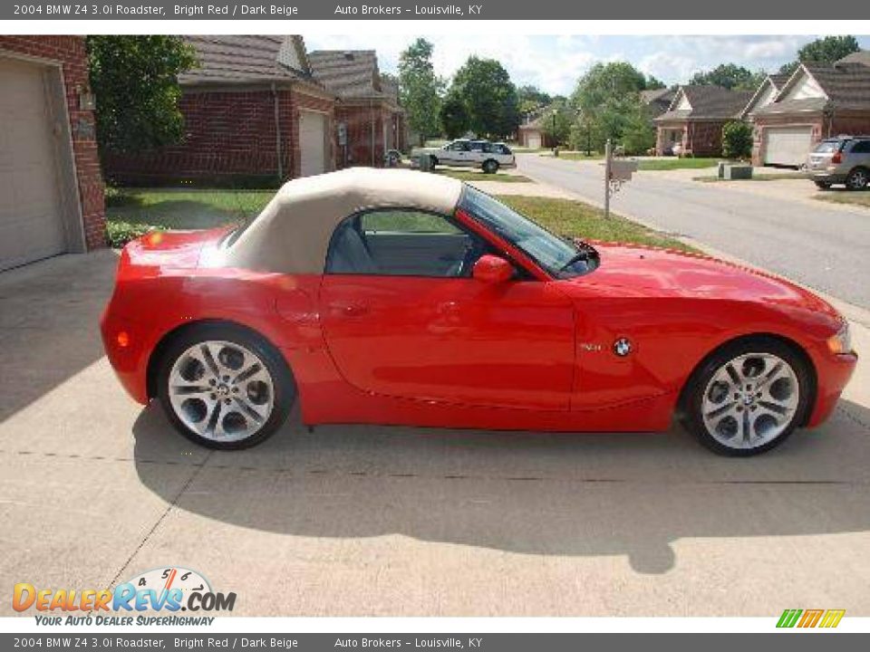 2004 BMW Z4 3.0i Roadster Bright Red / Dark Beige Photo #10