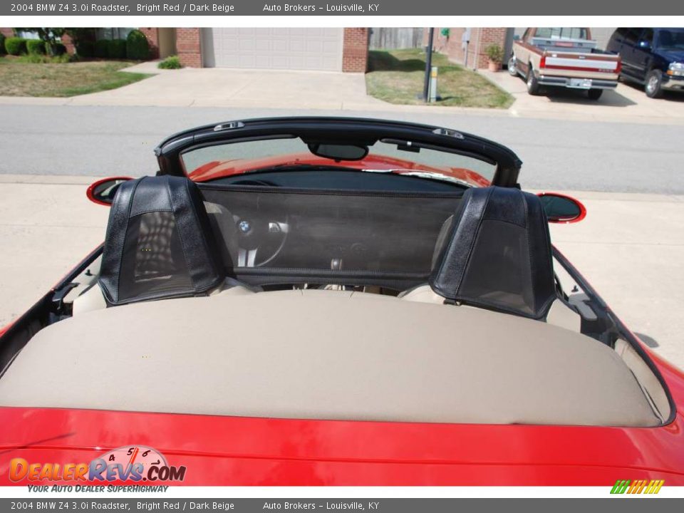 2004 BMW Z4 3.0i Roadster Bright Red / Dark Beige Photo #12
