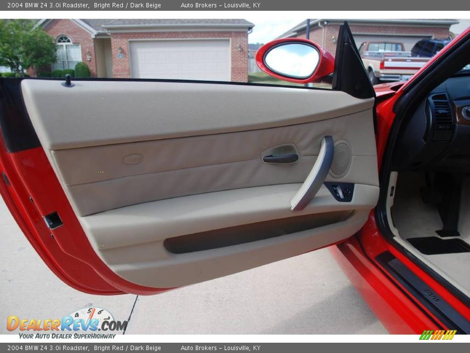 2004 BMW Z4 3.0i Roadster Bright Red / Dark Beige Photo #15
