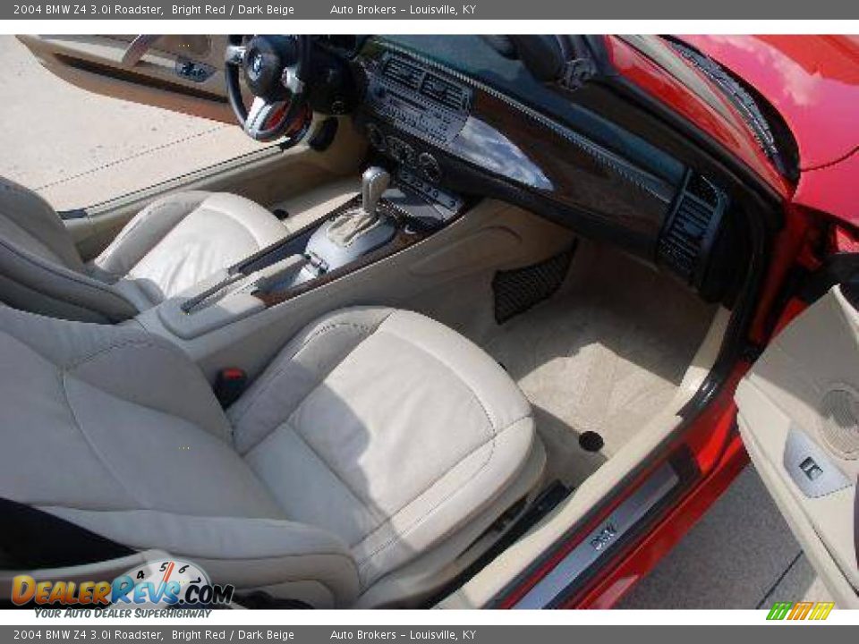 2004 BMW Z4 3.0i Roadster Bright Red / Dark Beige Photo #17