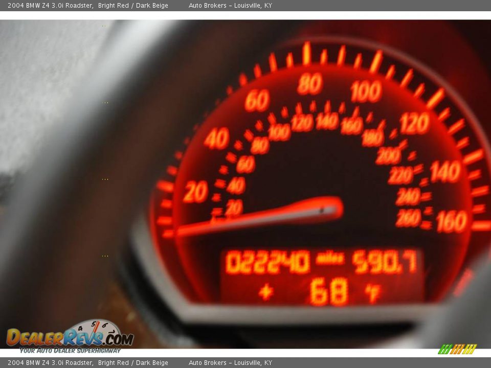 2004 BMW Z4 3.0i Roadster Bright Red / Dark Beige Photo #22