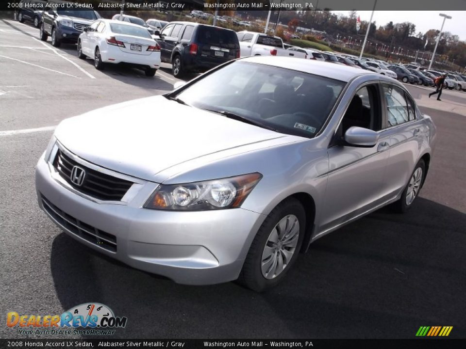 2008 Honda Accord LX Sedan Alabaster Silver Metallic / Gray Photo #4