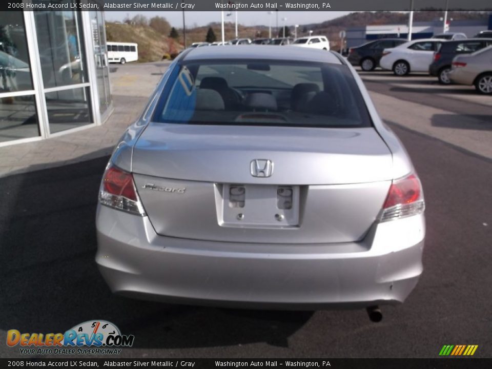 2008 Honda Accord LX Sedan Alabaster Silver Metallic / Gray Photo #6