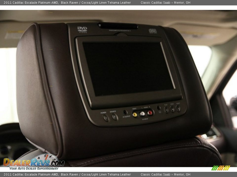 2011 Cadillac Escalade Platinum AWD Black Raven / Cocoa/Light Linen Tehama Leather Photo #27
