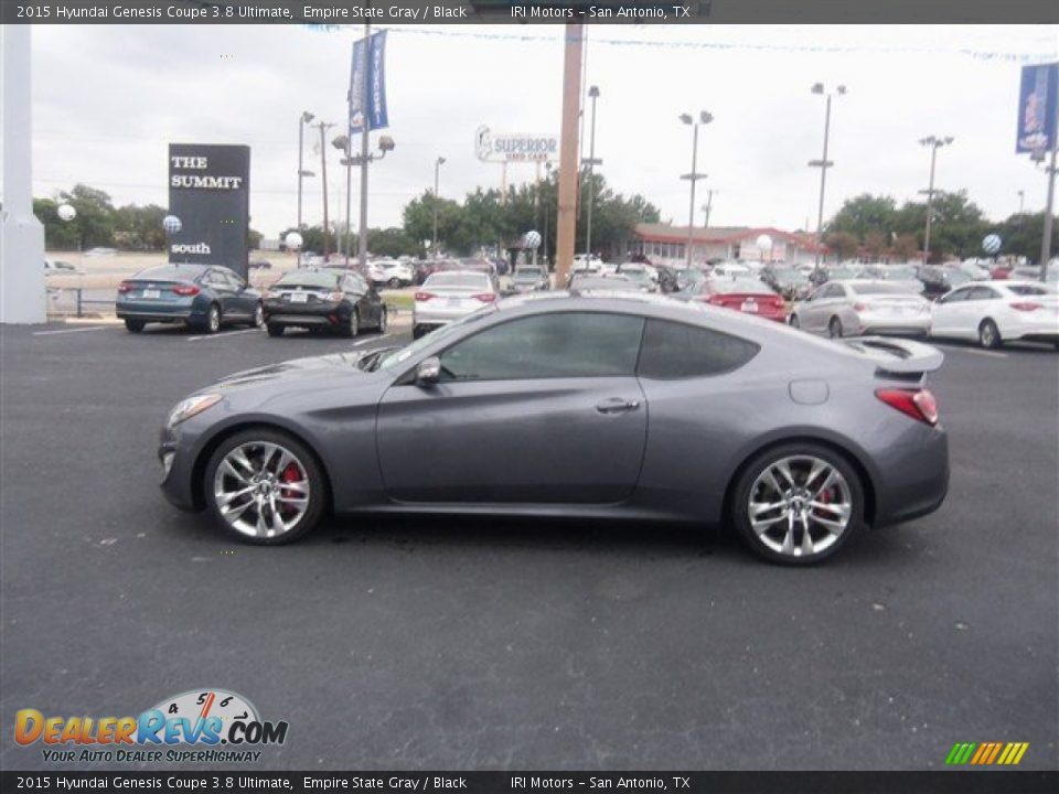 2015 Hyundai Genesis Coupe 3.8 Ultimate Empire State Gray / Black Photo #3