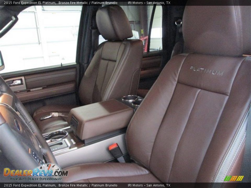 Front Seat of 2015 Ford Expedition EL Platinum Photo #11