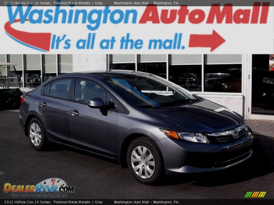 2012 Honda Civic LX Sedan Polished Metal Metallic / Gray Photo #1