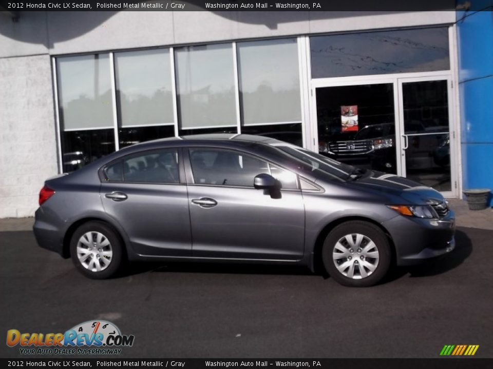 2012 Honda Civic LX Sedan Polished Metal Metallic / Gray Photo #2