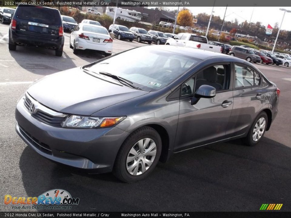 2012 Honda Civic LX Sedan Polished Metal Metallic / Gray Photo #4