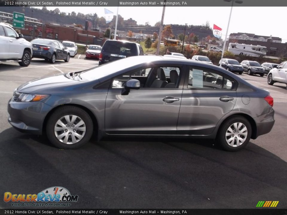 2012 Honda Civic LX Sedan Polished Metal Metallic / Gray Photo #5