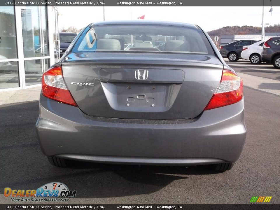 2012 Honda Civic LX Sedan Polished Metal Metallic / Gray Photo #7
