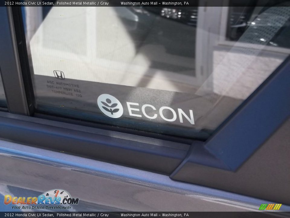 2012 Honda Civic LX Sedan Polished Metal Metallic / Gray Photo #8