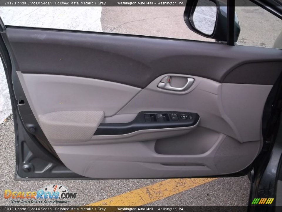 2012 Honda Civic LX Sedan Polished Metal Metallic / Gray Photo #9