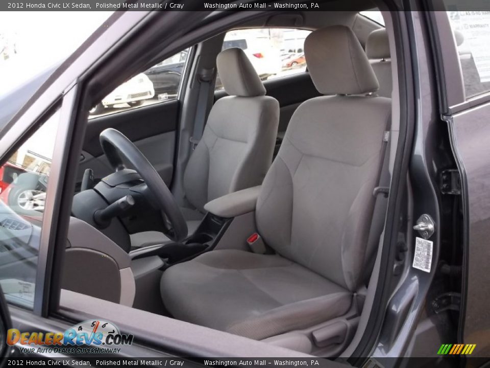 2012 Honda Civic LX Sedan Polished Metal Metallic / Gray Photo #11