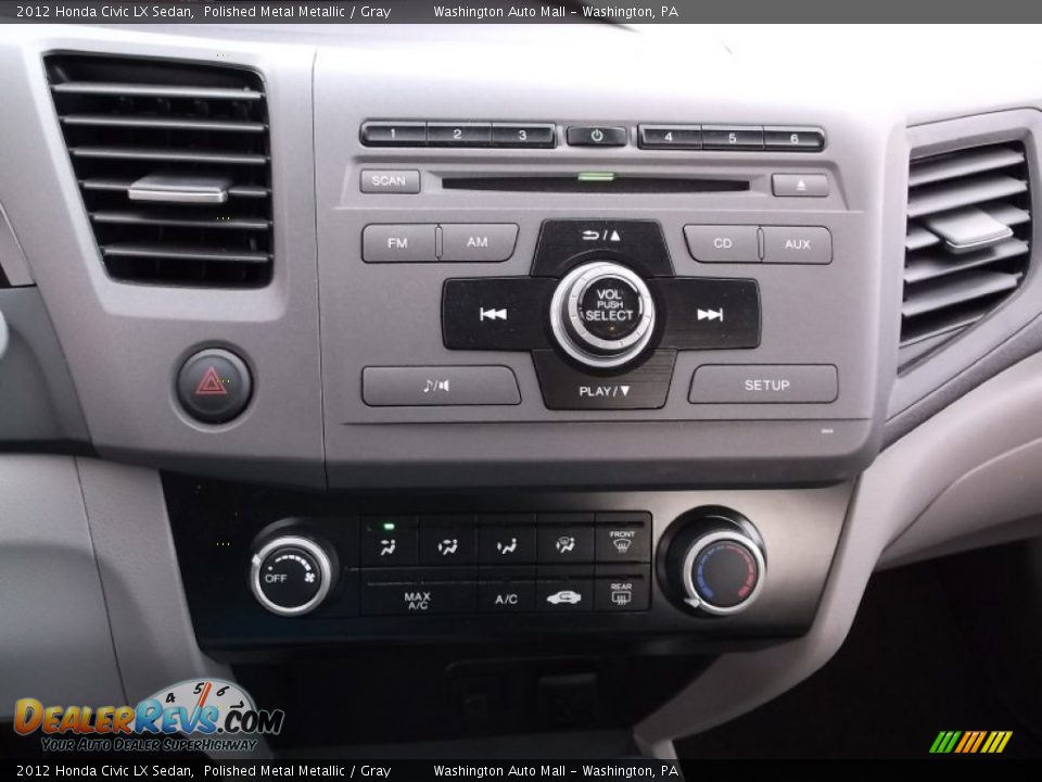 2012 Honda Civic LX Sedan Polished Metal Metallic / Gray Photo #14