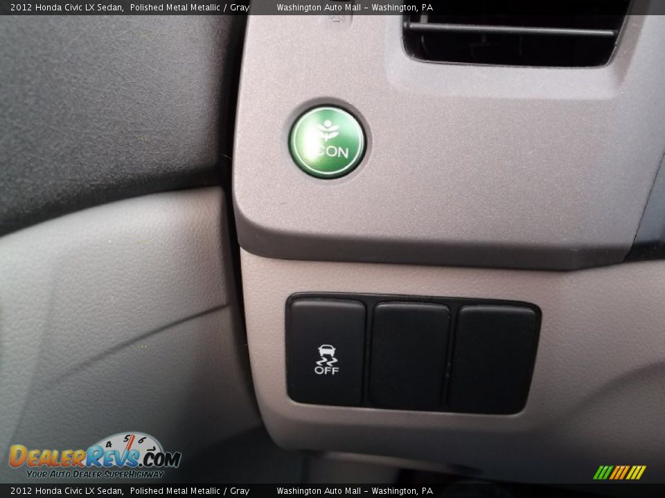 2012 Honda Civic LX Sedan Polished Metal Metallic / Gray Photo #16