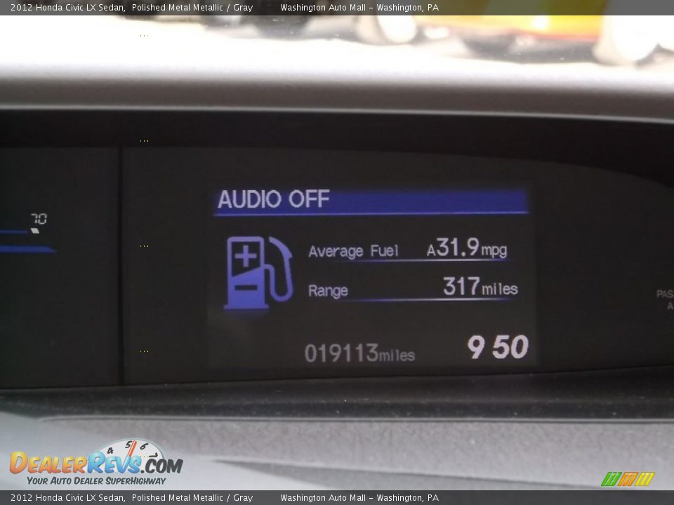 2012 Honda Civic LX Sedan Polished Metal Metallic / Gray Photo #20