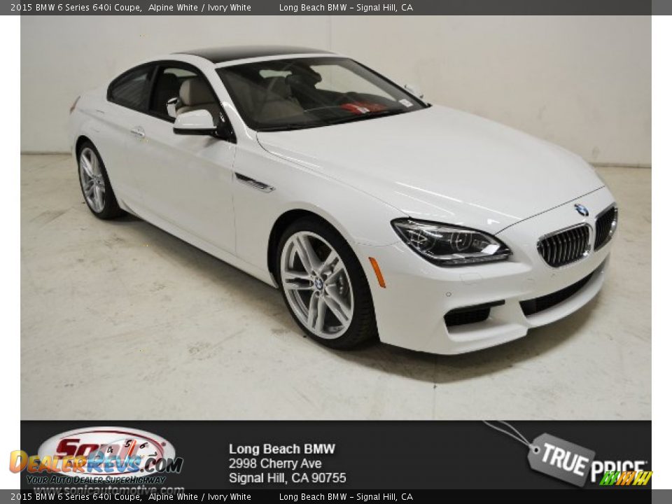 2015 BMW 6 Series 640i Coupe Alpine White / Ivory White Photo #1