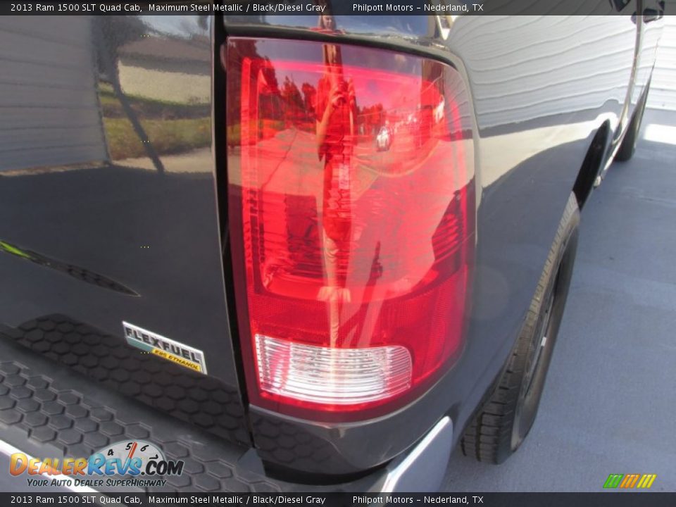 2013 Ram 1500 SLT Quad Cab Maximum Steel Metallic / Black/Diesel Gray Photo #11