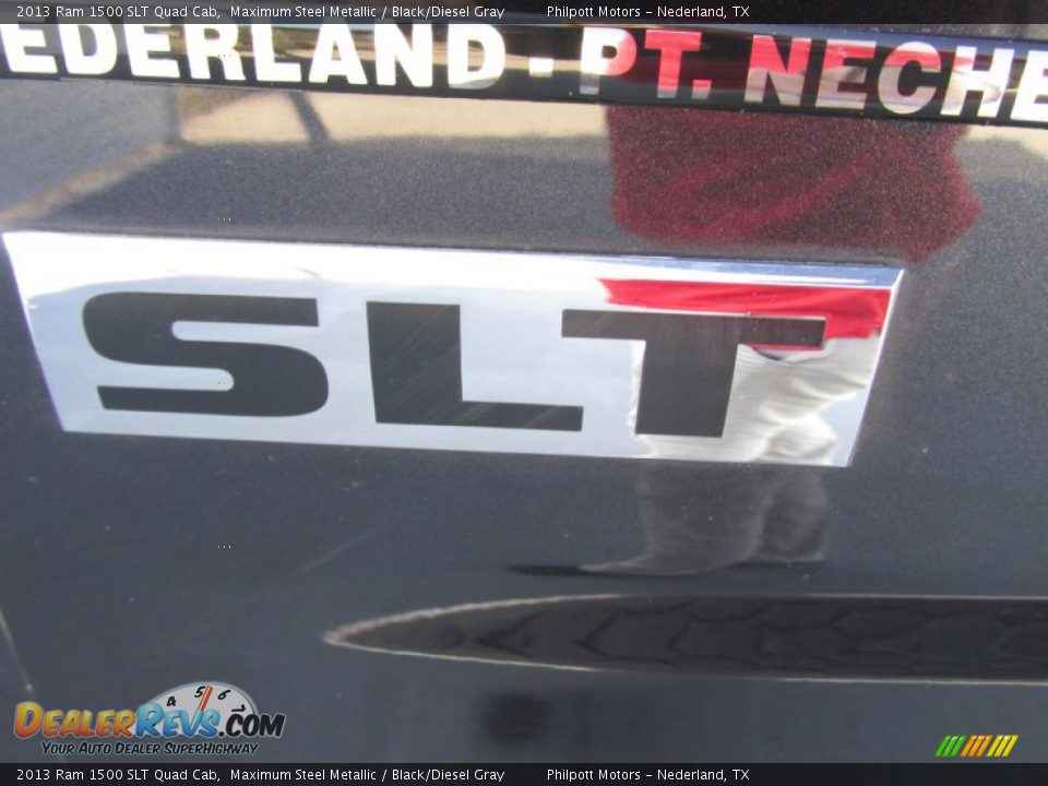 2013 Ram 1500 SLT Quad Cab Maximum Steel Metallic / Black/Diesel Gray Photo #15