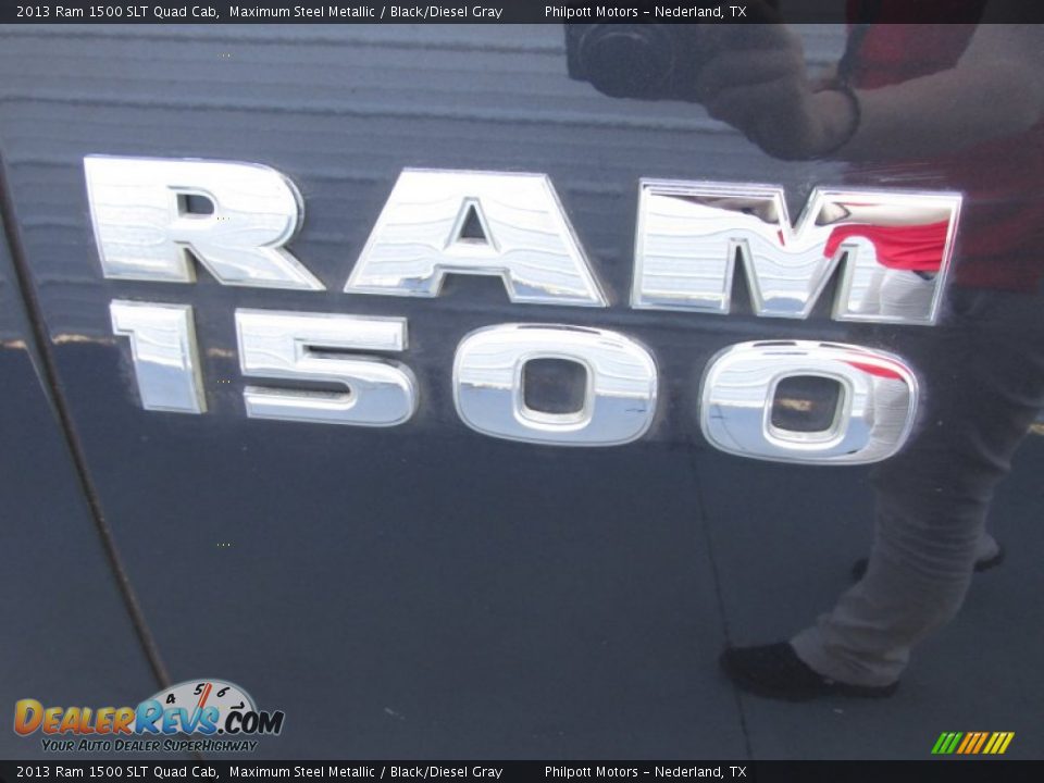 2013 Ram 1500 SLT Quad Cab Maximum Steel Metallic / Black/Diesel Gray Photo #16