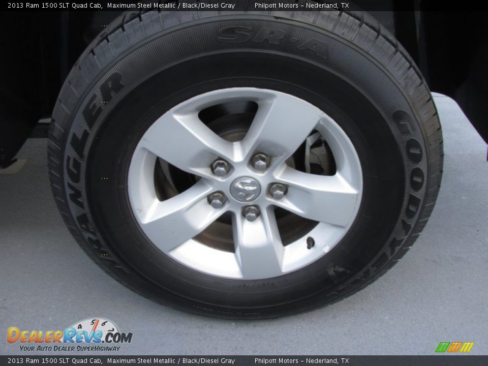 2013 Ram 1500 SLT Quad Cab Maximum Steel Metallic / Black/Diesel Gray Photo #21