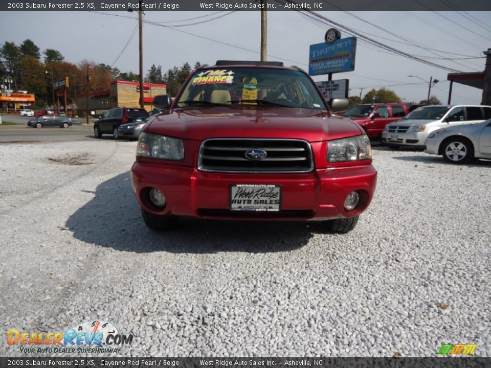 2003 Subaru Forester 2.5 XS Cayenne Red Pearl / Beige Photo #2