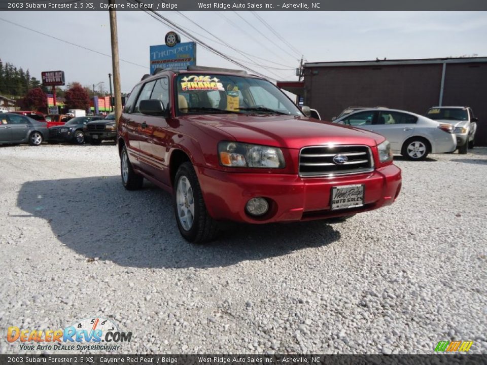 2003 Subaru Forester 2.5 XS Cayenne Red Pearl / Beige Photo #3