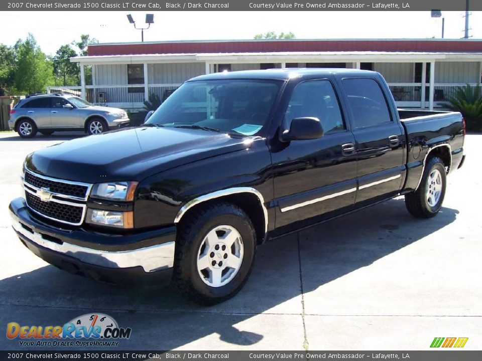 2007 Chevrolet Silverado 1500 Classic LT Crew Cab Black / Dark Charcoal Photo #1