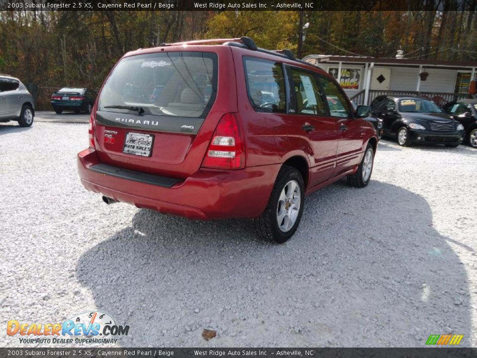 2003 Subaru Forester 2.5 XS Cayenne Red Pearl / Beige Photo #5
