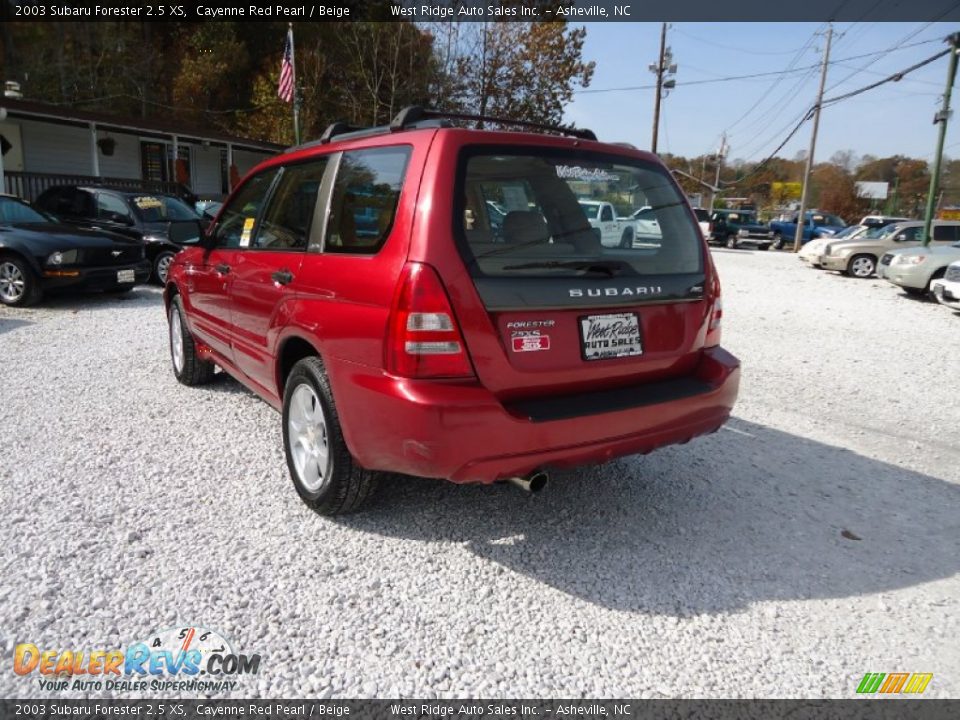 2003 Subaru Forester 2.5 XS Cayenne Red Pearl / Beige Photo #7