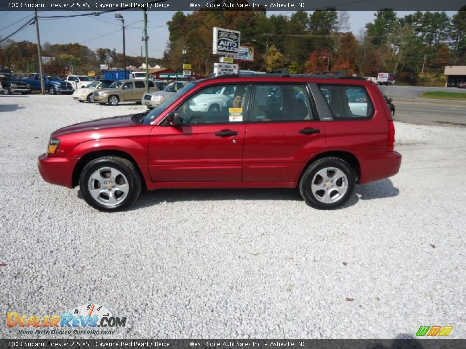 2003 Subaru Forester 2.5 XS Cayenne Red Pearl / Beige Photo #8